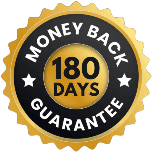 Dentolyn 365 day money back guarantee badge
