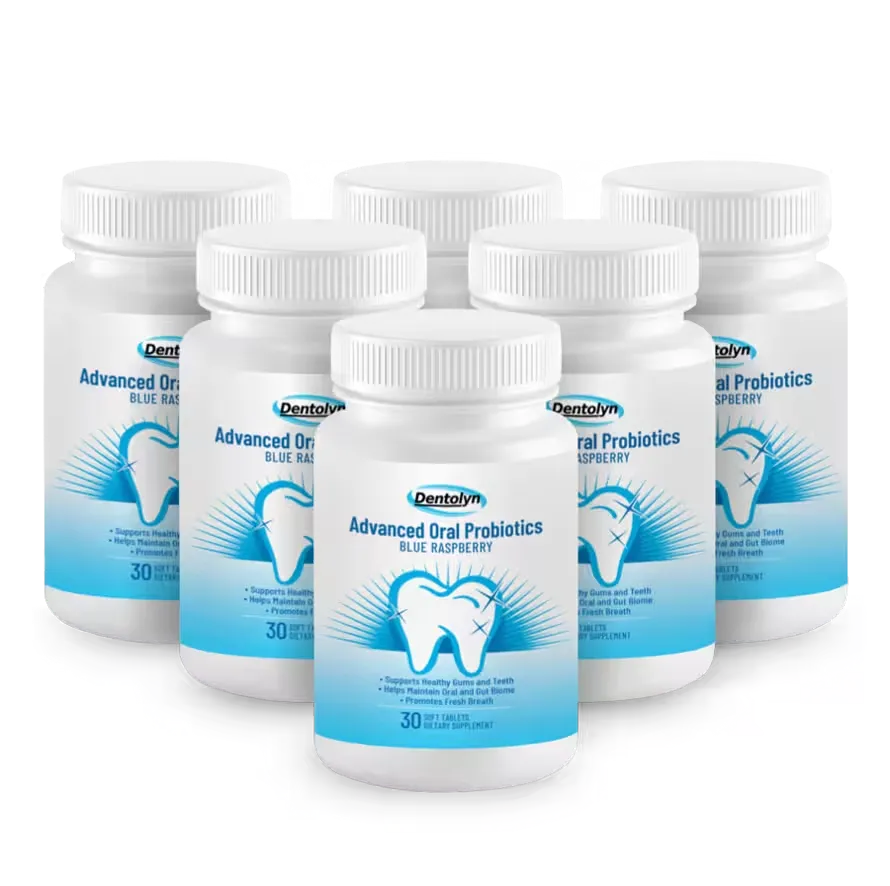 Six bottle supply of Dentolyn for long term use