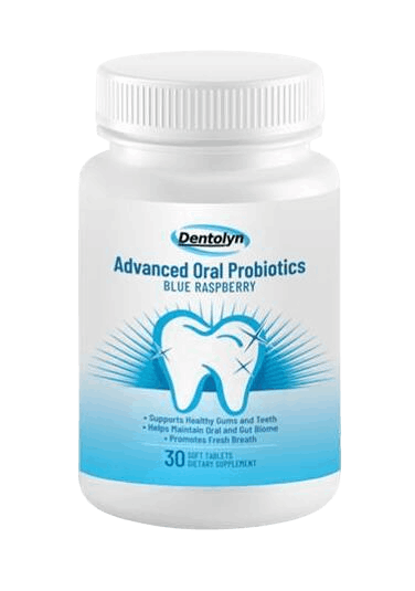 Single bottle of Dentolyn dietary supplement